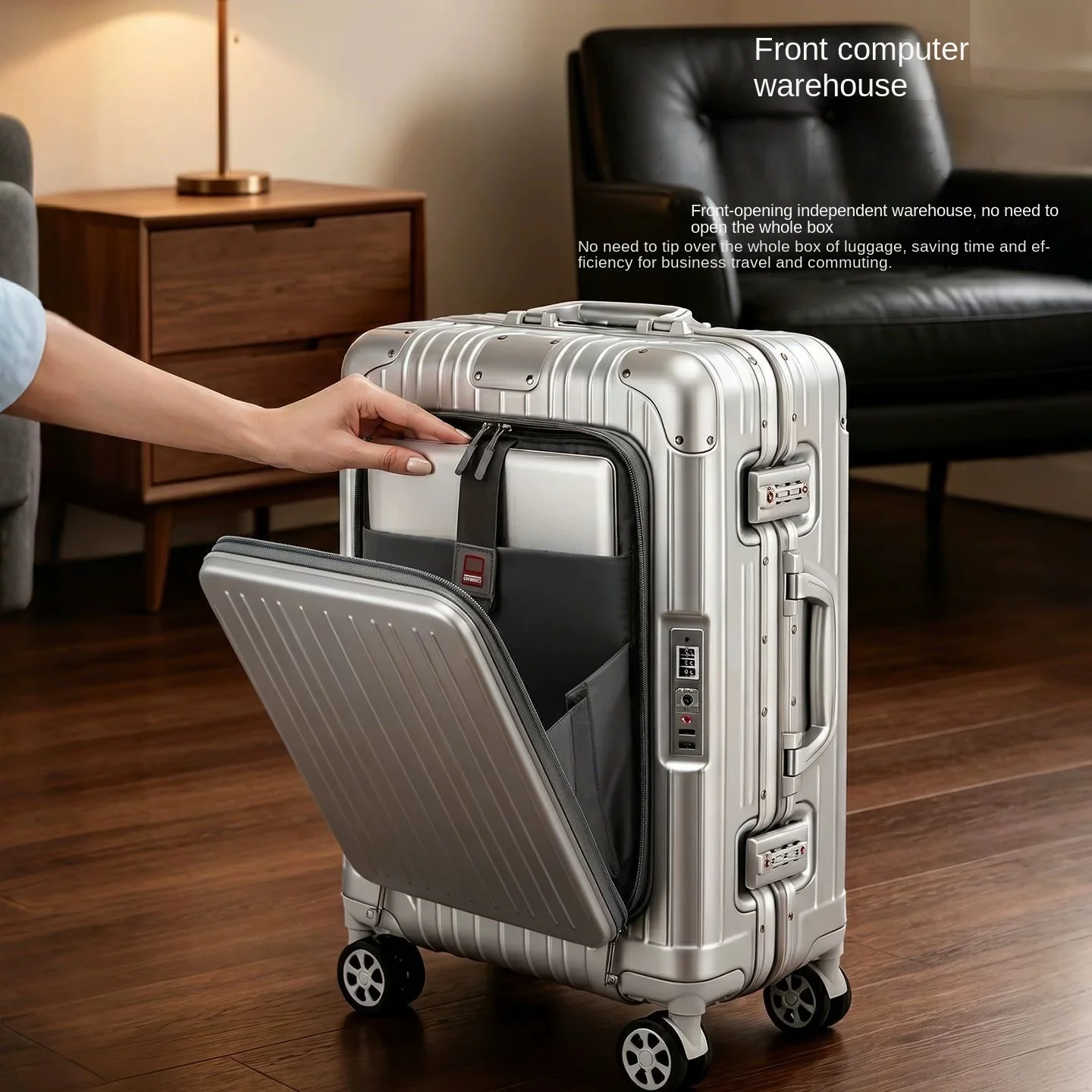Koper Perjalanan dengan Bukaan - Spinner Wheel Rolling Suitcase 20 Inch ulasan dan harga